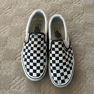 Vans Checkerboard Platform Slip Ons Size 9 Womens
